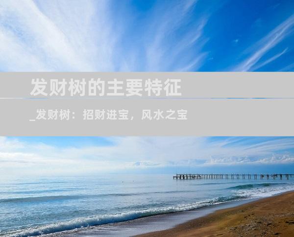 发财树的主要特征_发财树：招财进宝，风水之宝