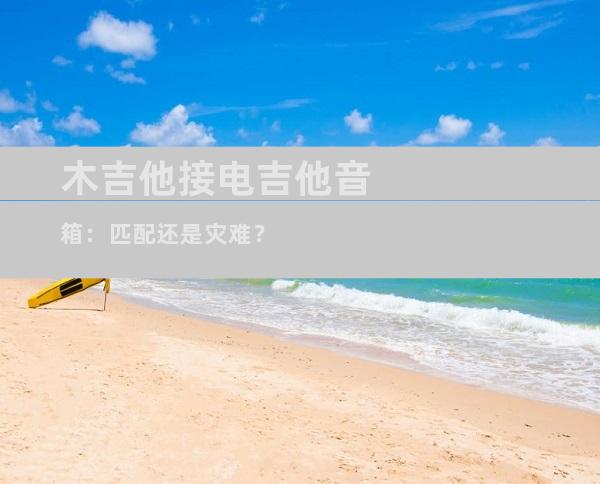 木吉他接电吉他音箱：匹配还是灾难？