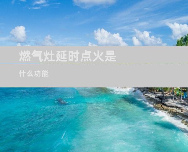 燃气灶延时点火是什么功能